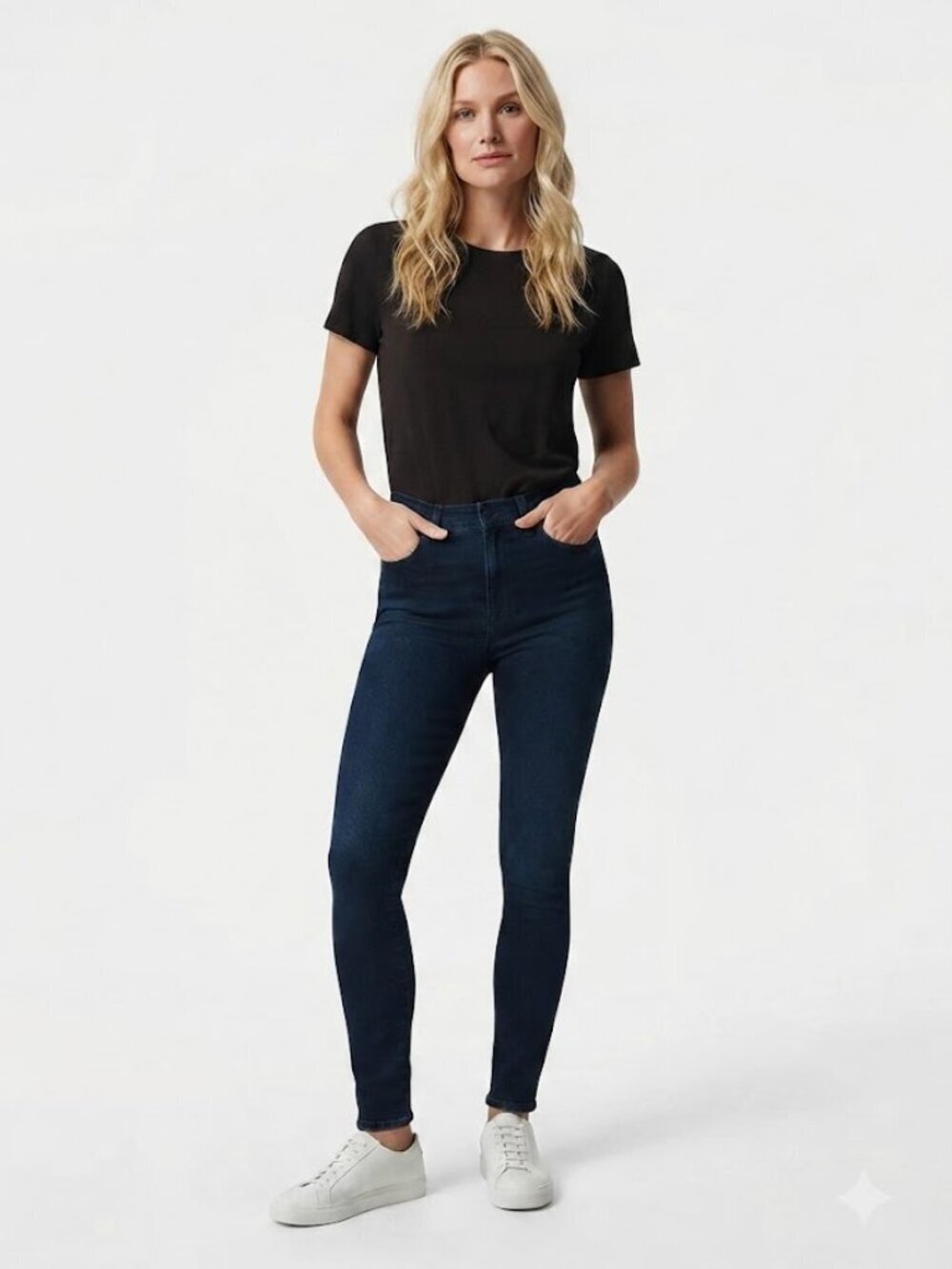 Prana Sienna Stretch Skinny Jeans Deep Blue Organic Cotton Size 4/27 NWT
